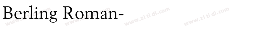 Berling Roman字体转换